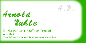 arnold muhle business card